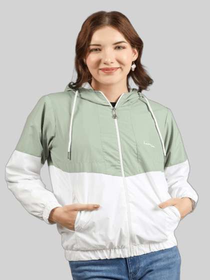 Lavozia Women
                        Colourblocked Windcheater Outdoor Woven Jacket