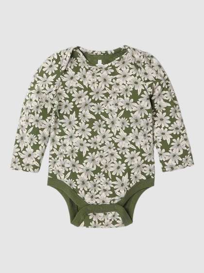 GAP Infant Boys Floral
                    Printed Round Neck Bodysuit