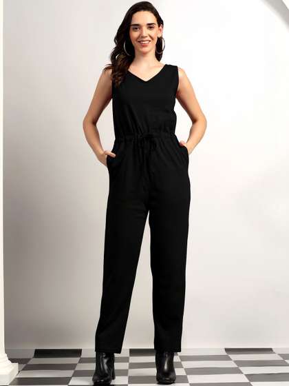 BRINNS V-Neck Pure
                        Cotton Basic Jumpsuit