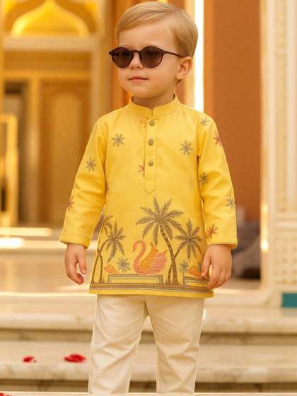 Pohar Creation Boys
                    Ethnic Motifs Printed Regular Kurta with Trousers