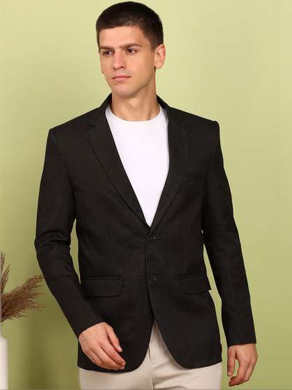 INVICTUS Notched
                        Lapel Single-Breasted Slim Fit Formal Blazers