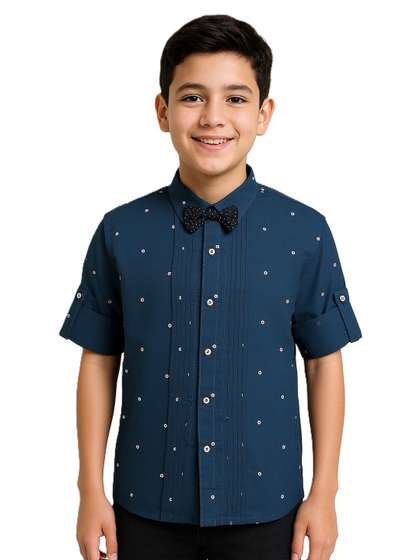 CHARCHIT Boys Comfort
                    Printed Casual Shirt