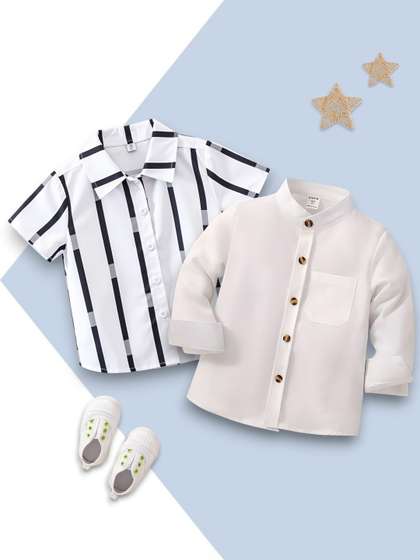 VANI COUTURE Boys
                      Printed Casual Shirt