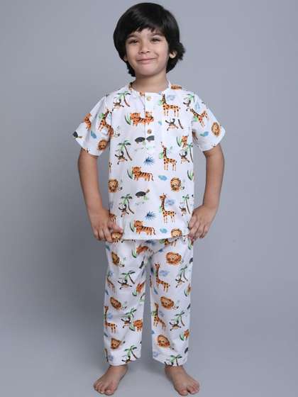 Little Clothings Boys
                    Printed Night suit