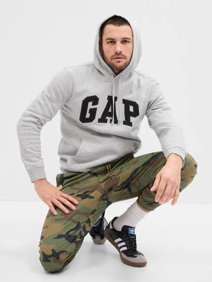 GAP Applique Brand
                      Logo Hooded Sweatshirt with Inner Fleece