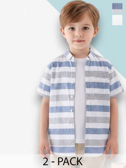 KIDGARB Boys Multi
                      Stripes Striped Casual Shirt