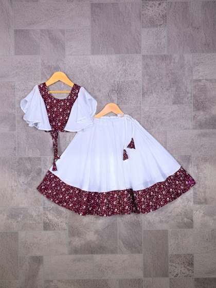 Charan Kanya Girls
                      Printed Ready to Wear Lehenga &