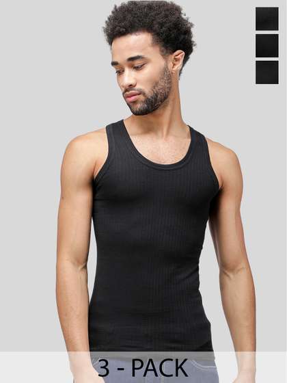 MACHO Pack Of 3 Pure
                        Cotton Undershirt