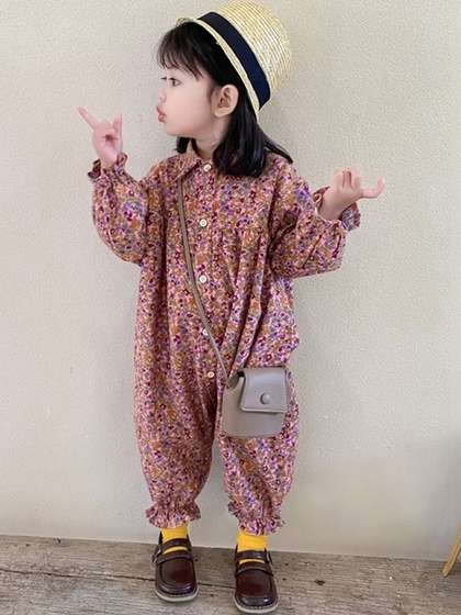 LULU & SKY Girls
                    Printed Basic Jumpsuit