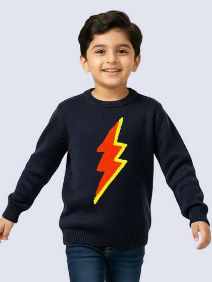 Yellow Apple Boys
                    Embroidered Woollen Pullover