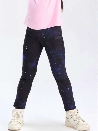 Dotokids GirlsGalaxy
                    Night Black Sports Dry-Fit Leggings