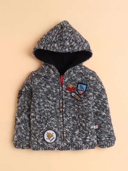 Yellow Apple Boys
                    Speckled Pullover with Applique Detail