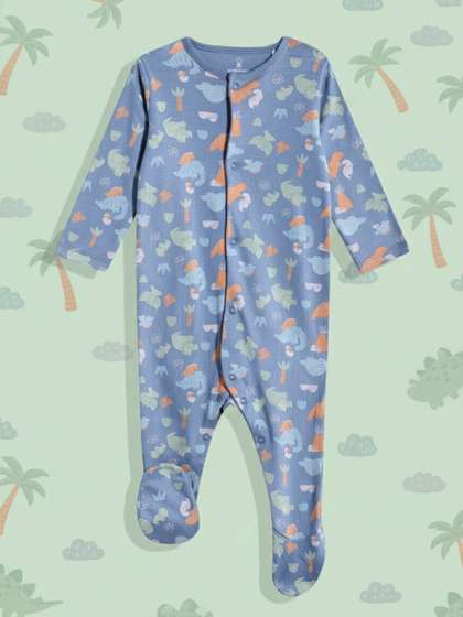 mothercare Infant Boys
                      Printed Pure Cotton Romper
