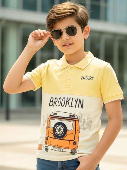 FROSEN FOX Boys Cotton
                      Tshirts