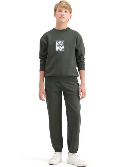 RARE ONES RARE ONES Boys
                    Cotton Mid-Rise Joggers