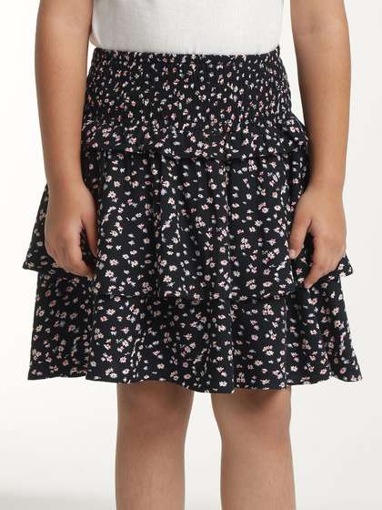 Miyo Printed Above
                      Knee A-Line Skirts