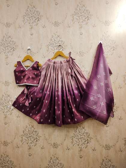 Sangria Girls
                          Printed V-Neck Flared Lehenga Choli