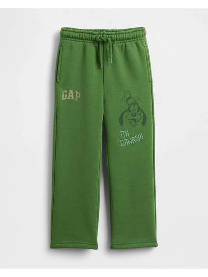 GAP Boys Goofy Printed
                    Relaxed-Fit Mid-Rise Track Pants
