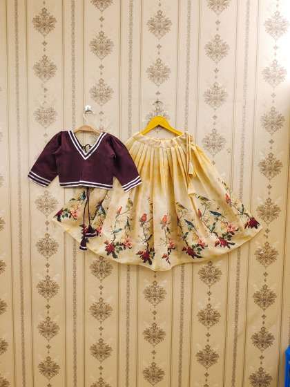 Sangria Girls Printed
                    Ready To Wear Lehenga Choli Set