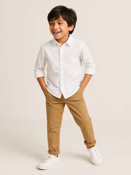 TALES & STORIES Boys
                    White Casual Shirt