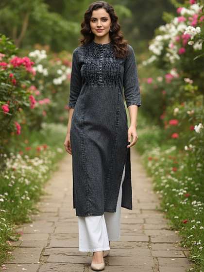 SK Creation Woven
                        Design Kurti