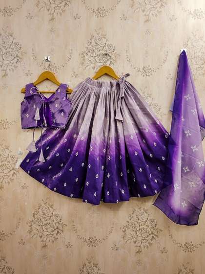 Sangria Girls Ombre
                        Printed Lehenga Choli Set With Dupatta