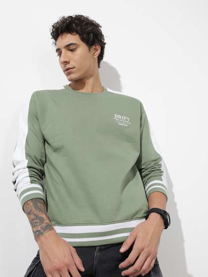 The Roadster Life
                        Co. Relaxed Typography Embroidered Striped
                        Sweatshirt