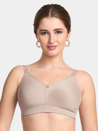 Trylo Riza T-FIT Non
                        Padded Non Wired Full Coverage Seamless Hosiery
                        Cotton Minimizer Bra