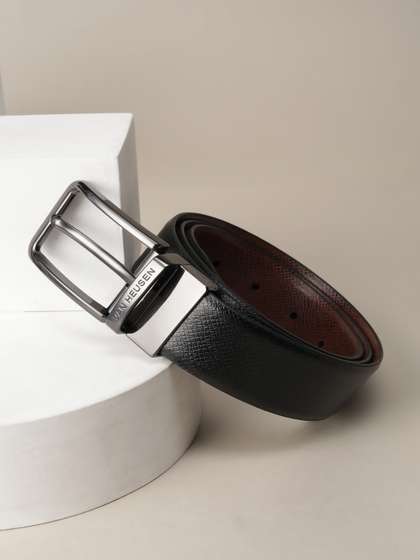 Van Heusen Men Textured
                    Leather Reversible Formal Belt