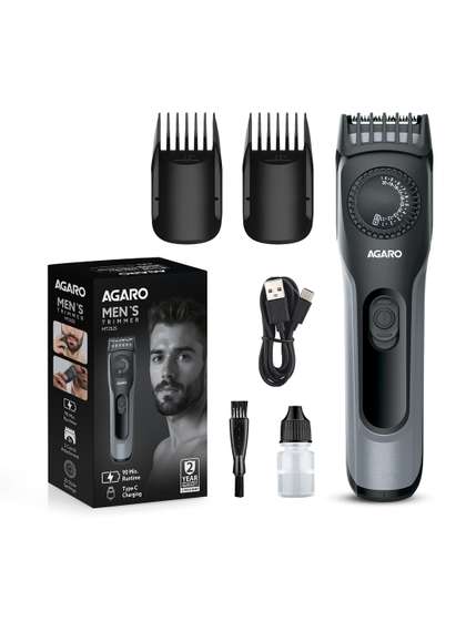 Agaro MT2525 Cordless
                      Beard & Mustache Trimmer with USB Rechargeable
                      - Black