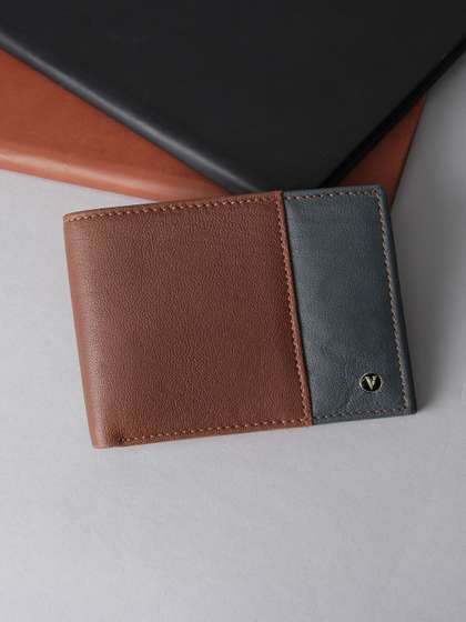 Van Heusen Men
                    Colourblocked Leather Two Fold Wallet
