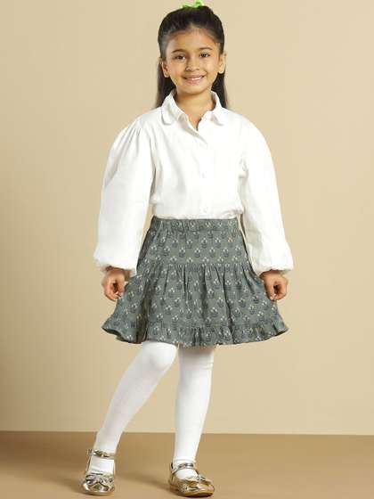Miyo Printed Above Knee
                    A-Line Skirts