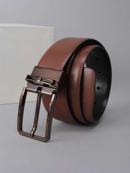 Van Heusen Men Textured
                    Leather Reversible Formal Belt