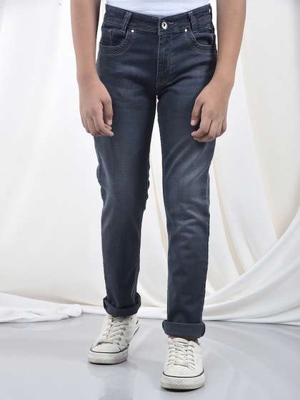 Crimsoune Club Boys Slim
                    Fit Mid-Rise Heavy Fade Stretchable Jeans