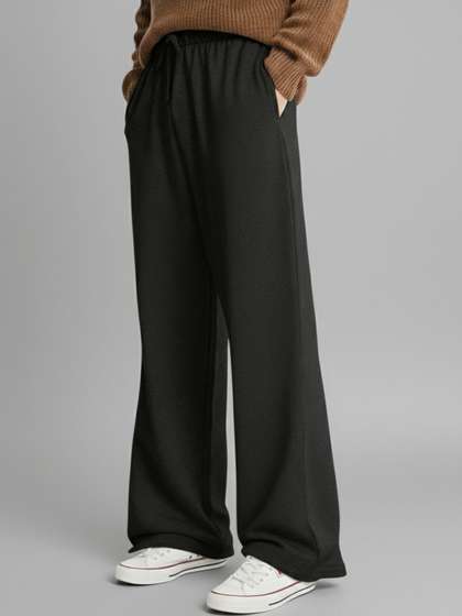 Genzy Men Relaxed
                        Fit Wide-Leg Track Pants