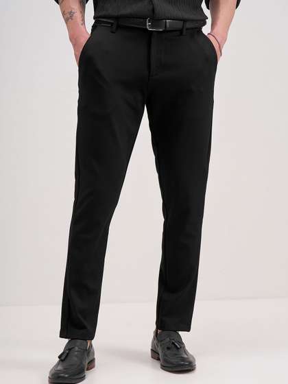 HIGHLANDER Men Slim
                        Fit Trousers