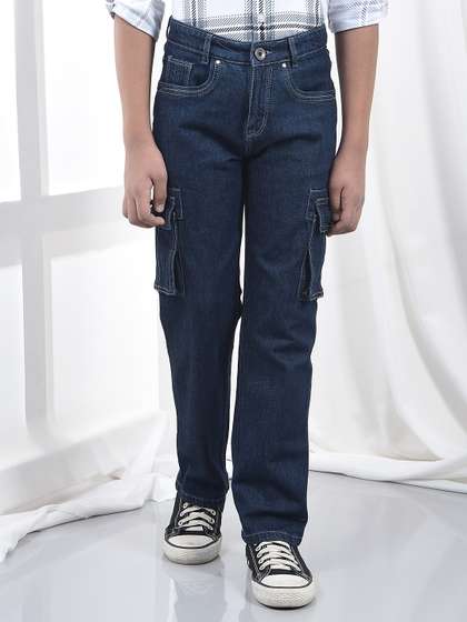 Crimsoune Club Boys
                    Straight Fit Mid-Rise Light Fade Stretchable Cargo
                    Styles Cotton Jeans