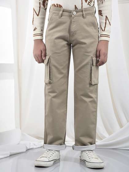 Crimsoune Club Boys
                    Mid-Rise Stretchable Cargo Jeans