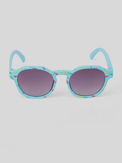 DukieKooky Unisex Kids
                      Black Lens & Blue Wayfarer Sunglasses with