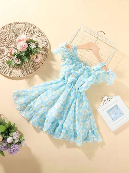 DHARMIKAAY TRENDZ Floral
                    Print Fit & Flare Dress