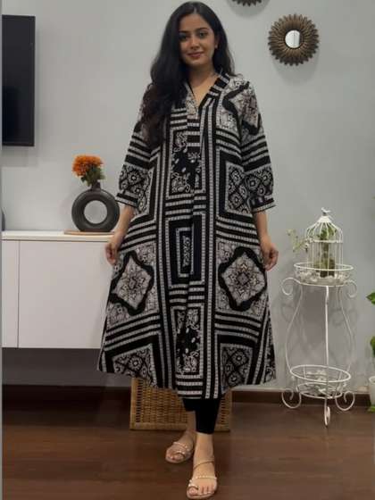 Chaukas Women Ethnic
                      Motifs Printed Indie Prints Kurta