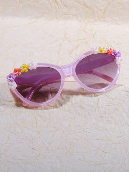 DukieKooky Unisex Kids
                      Grey Lens & Pink Wayfarer Sunglasses with