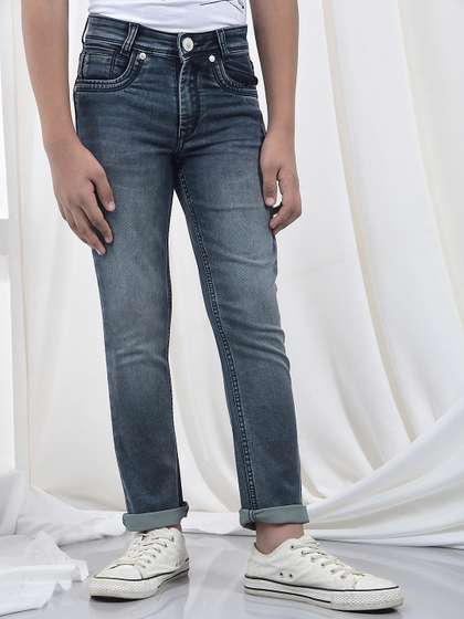 Crimsoune Club Boys Slim
                    Fit Heavy Fade Stretchable Jeans