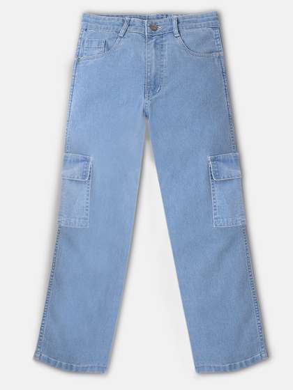 Urbano Juniors Boys
                    Loose Baggy Fit Washed Stretchable Cargo Jeans