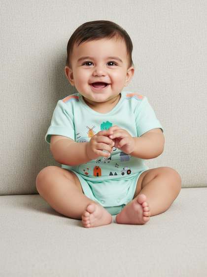 Bontots Infant Boys
                    Organic Cotton Romper