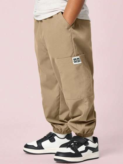 TIOR Boys Relaxed Loose
                    Fit Pleated Cargos Trousers