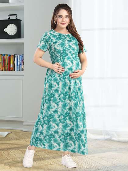 MomsBae Printed Maxi
                        Nightdress