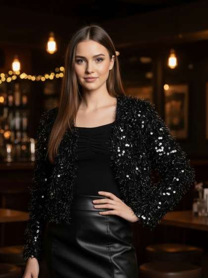 Sera Women Party
                        Embellished Sequin Shrug