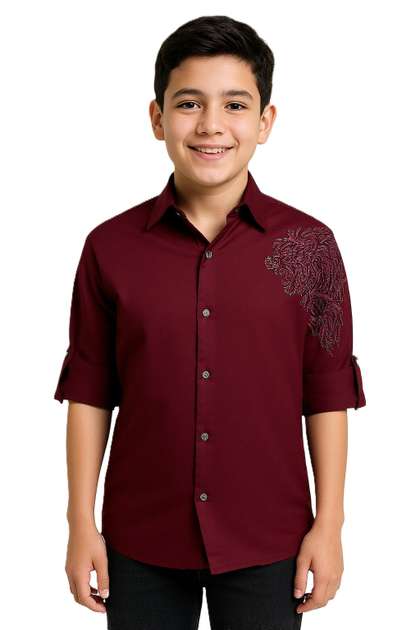 CHARCHIT Boys
                    Embroidered Casual Shirt