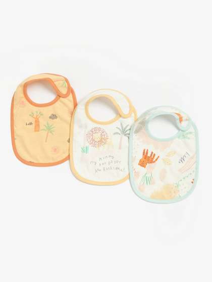 mothercare Infants Pack
                    Of 3 Printed Kingdom Bibs